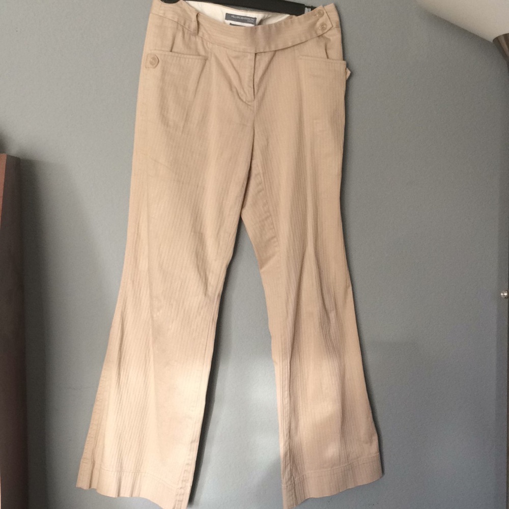 Vintage Size 6 tall boot cut tan pants for women